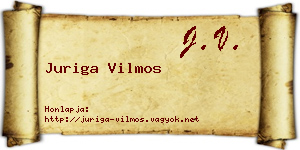 Juriga Vilmos névjegykártya
