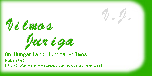 vilmos juriga business card